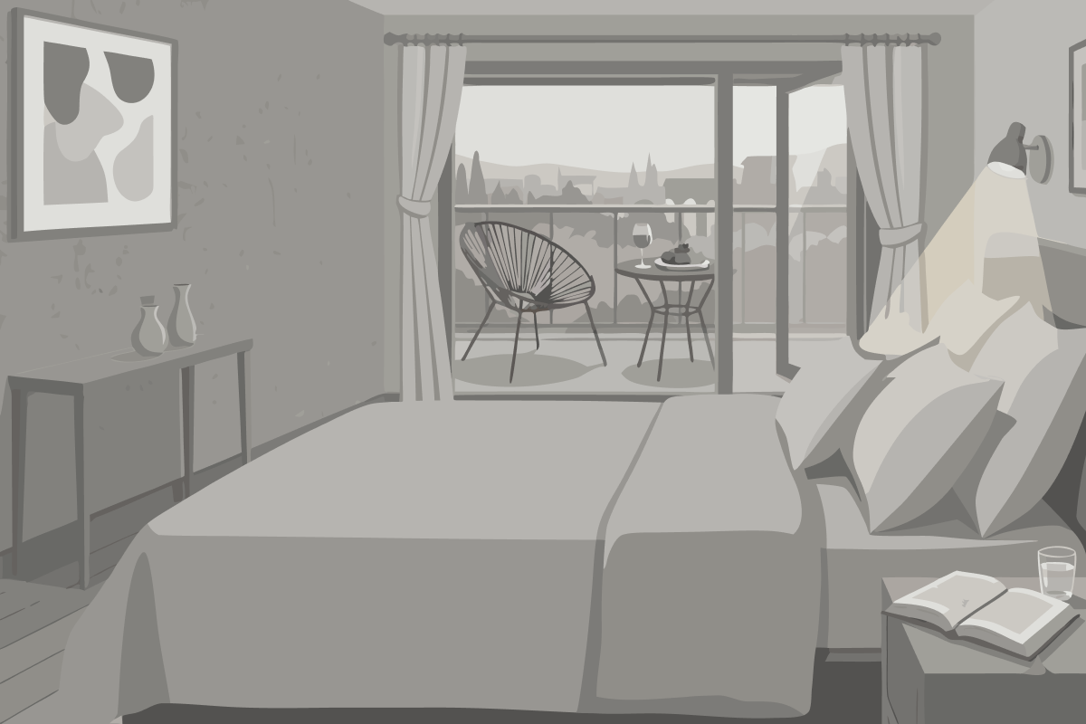 King Suite with Roll-In Shower - Mobility/Hearing Accessible - Non-Smoking